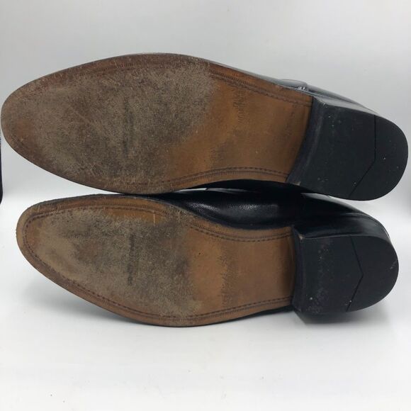 Stacy Adams Men's Black Leather Ankle Boots Side Zipper Closure Size 9.5 M - Picture 7 of 9